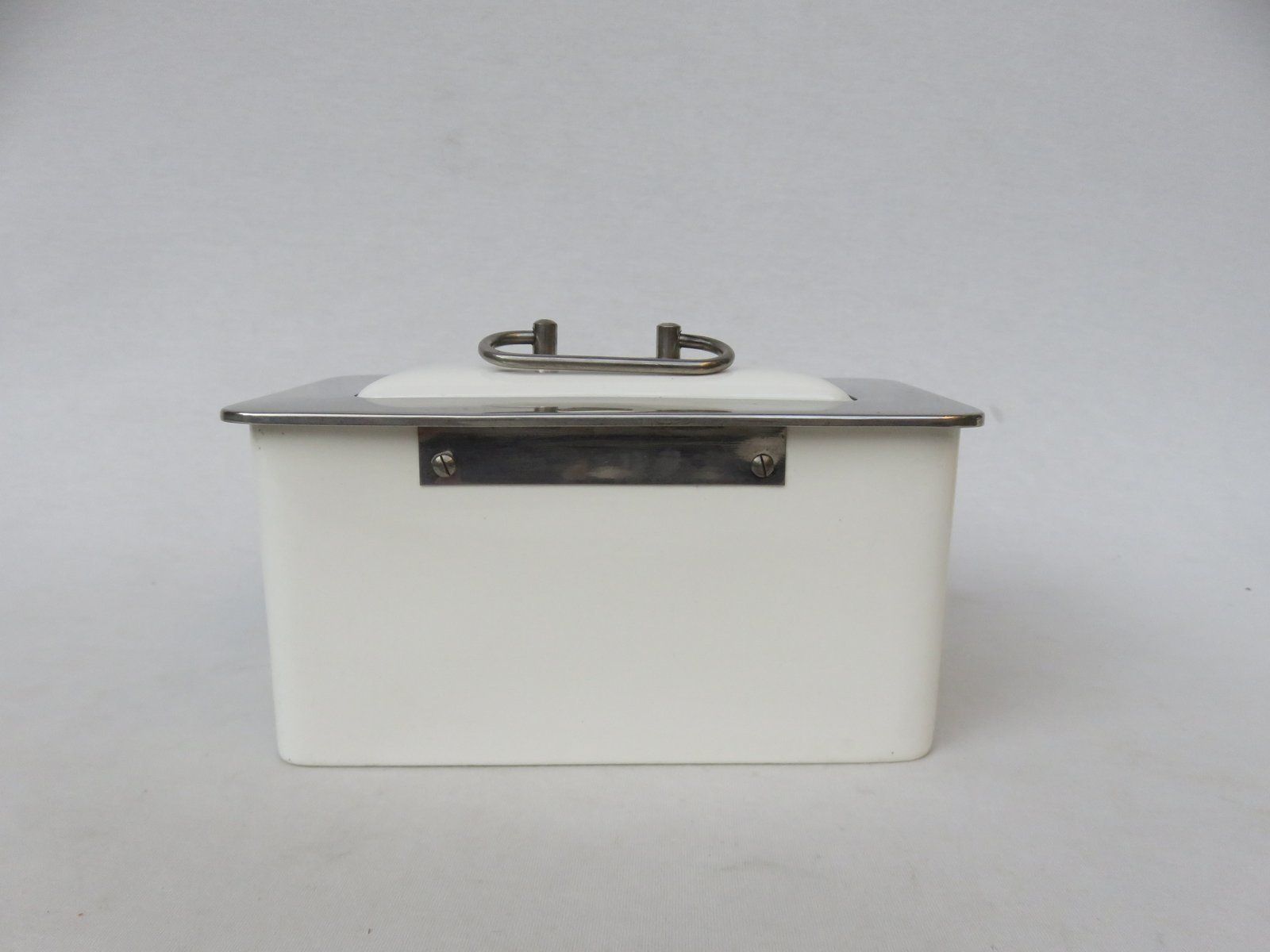 Art Deco Nickel Plated & Ceramic Confectionary Box photo 1622.65