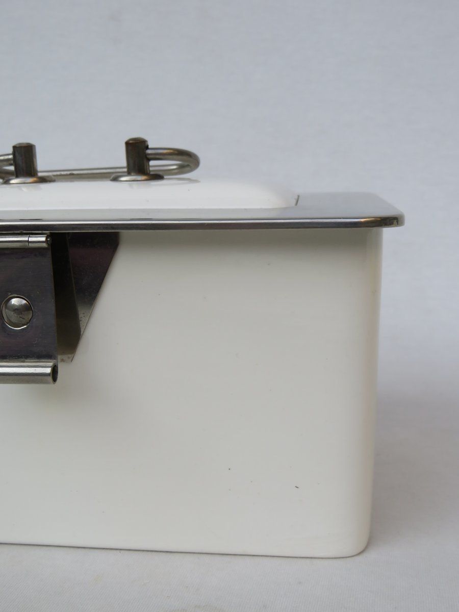 Home Decor Art Deco Nickel Plated & Ceramic Confectionary Box photo