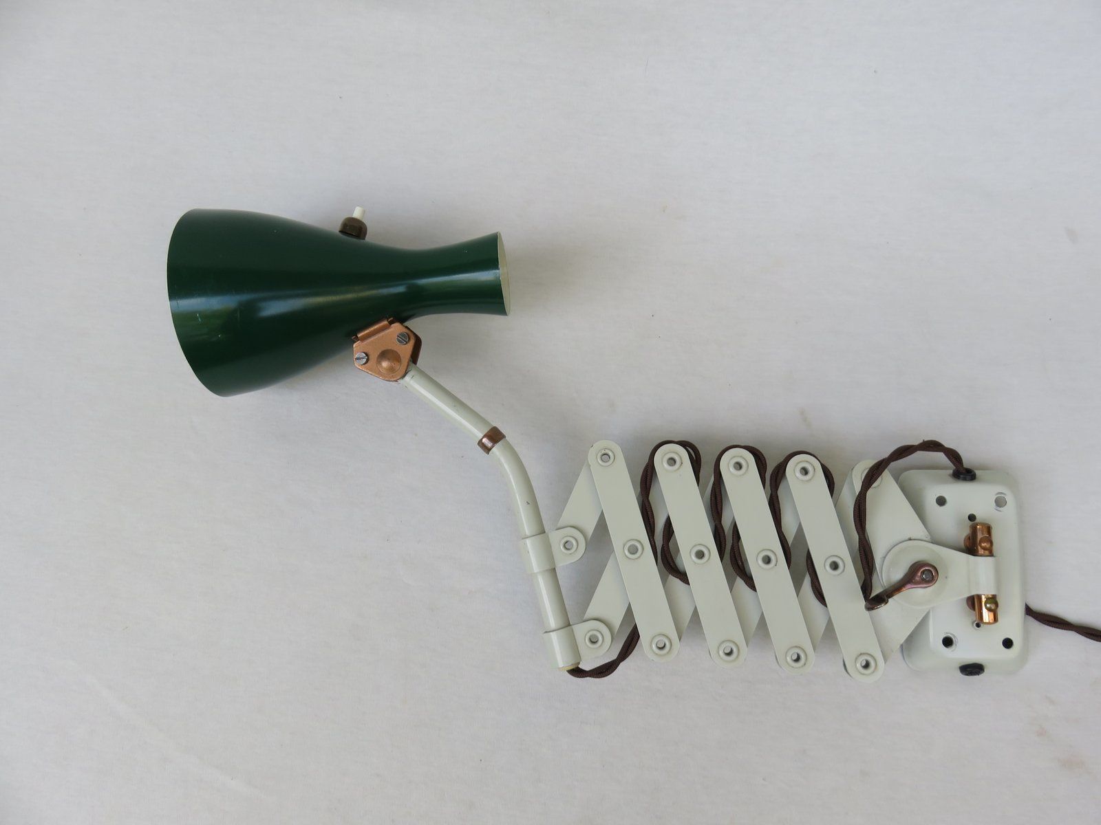 Extraordinary Green And Beige Scissor Lamp From Helo Leuchten, 1960s photo 2918.05