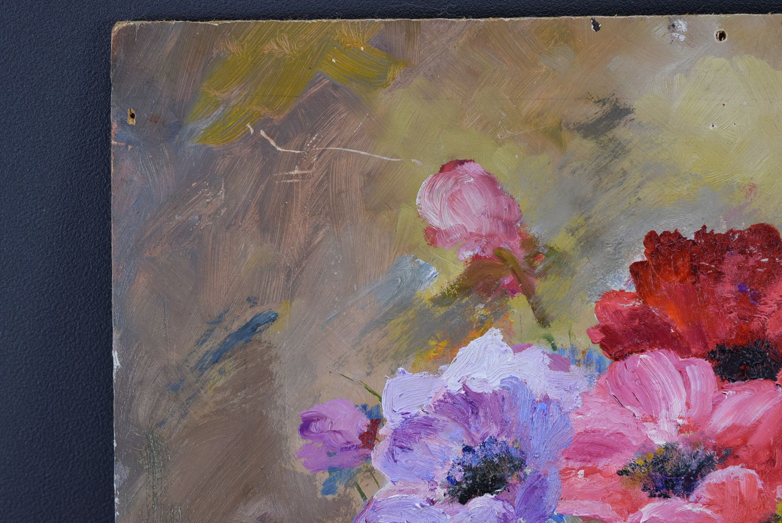 photo furniture Floral Still Life Vintage Oil Painting Bunch Flowers