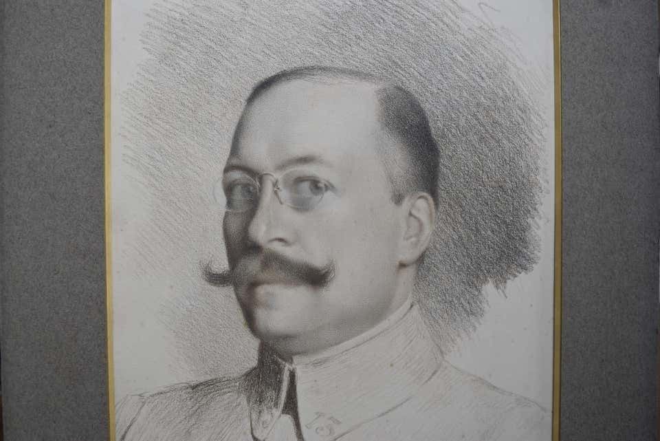 Unknown French School, Portrait Of An Officer, 1915, Pastel On Paper 1915 photo Art