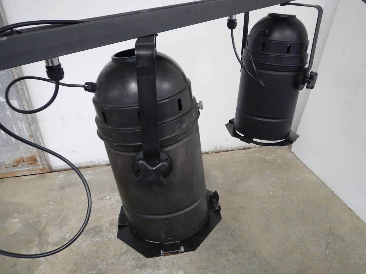 Industrial Three Light Ceiling Lamp, Italy, 1970s photo 1855.36