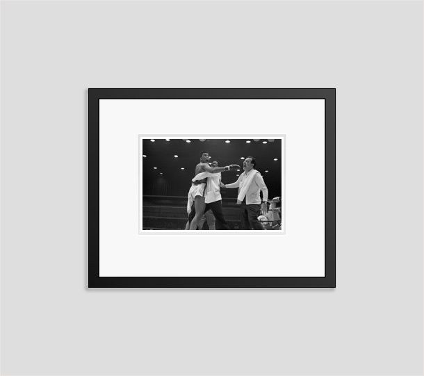 'Cassius Clay' Muhammad Ali Wins World Heavyweight Championship 1964 Archival Pigment Print Framed In Black