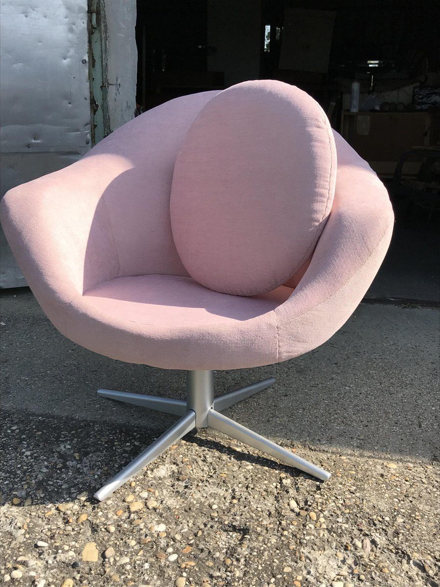 Mid Century Metal And Velvet Swivel Chair, 1960s photo 997.0