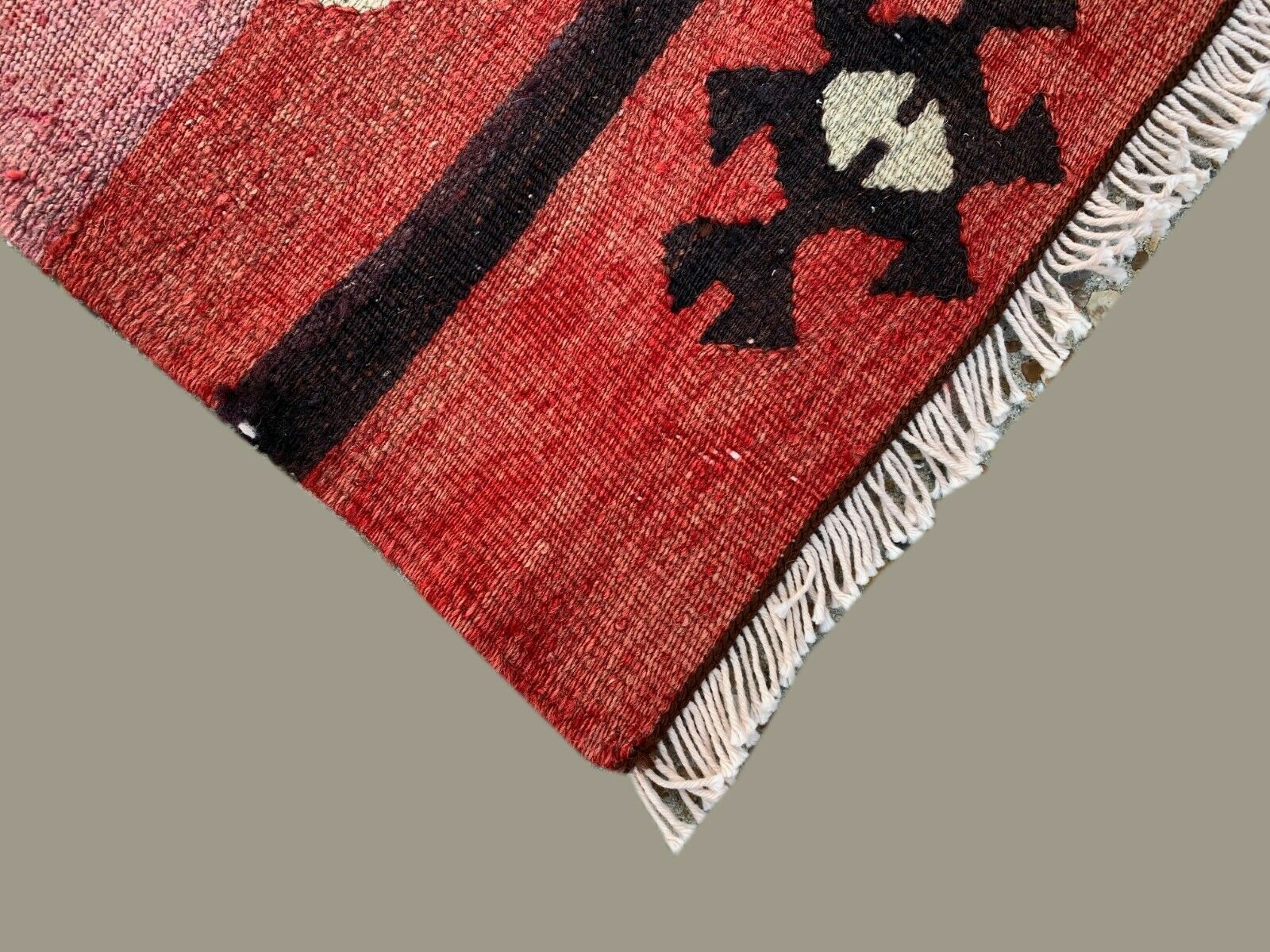 Textiles Vintage Turkish Kilim 350x160 Cm Tribal Kelim Rug Large photo