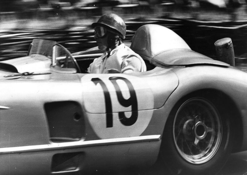 'Mercedes Racer' 1953 Silver Gelatin Print Framed In Black photo furniture