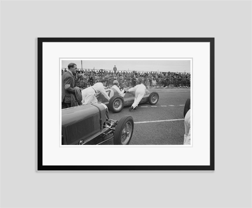 'Push Start' 1947 Oversize Silver Gelatin Print Framed In Black