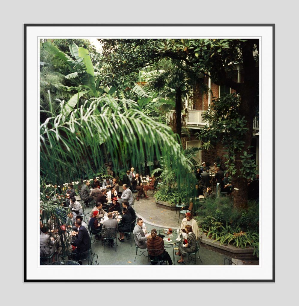Slim Aarons 'Brunch At Brennans' 1960 Oversize Black Frame C Type Print