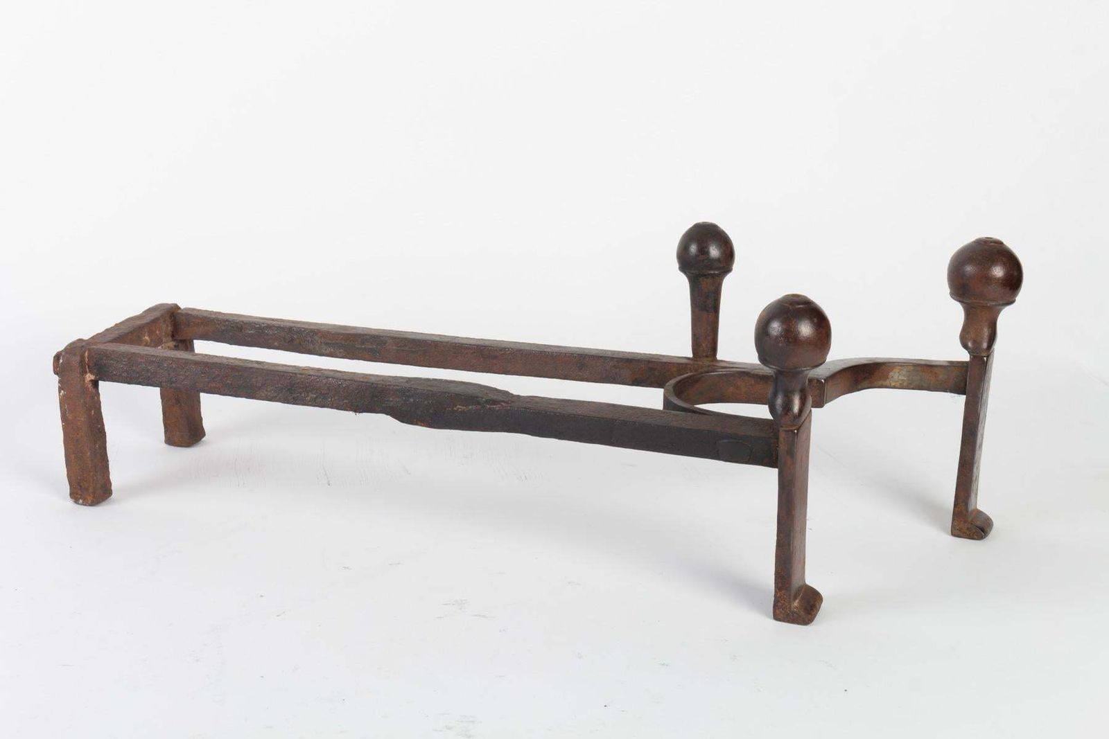 Pair Of Fireplace Dogs In Patinated Bronze, 19th Century photo buy