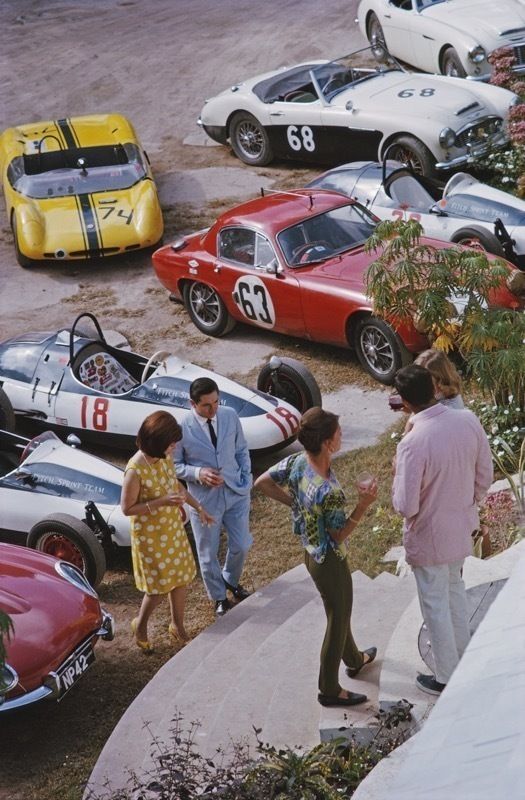 Slim Aarons 'Bahamas Speed Week' 1963 Oversize C Type Print Framed In White photo furniture