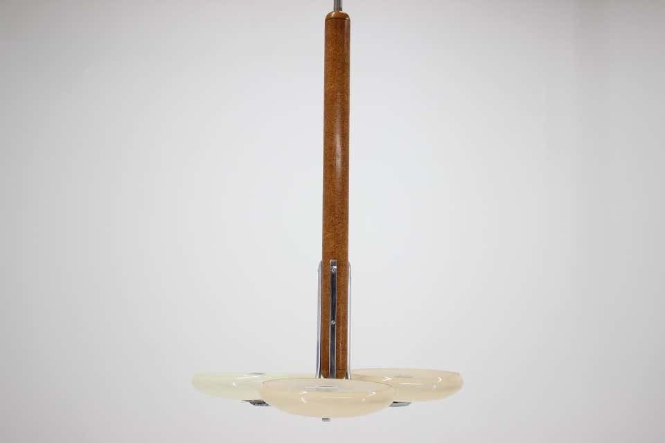 Rare Art Deco / Bauhaus Pendant By Jindrich Halabala For Up Zavody   1930s photo vinterior