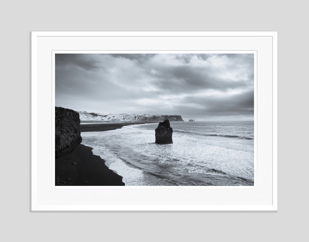 'Black Sand Sea' Tim Graham Limited Edition Signed Oversize Archival Pigment Print Framed In White