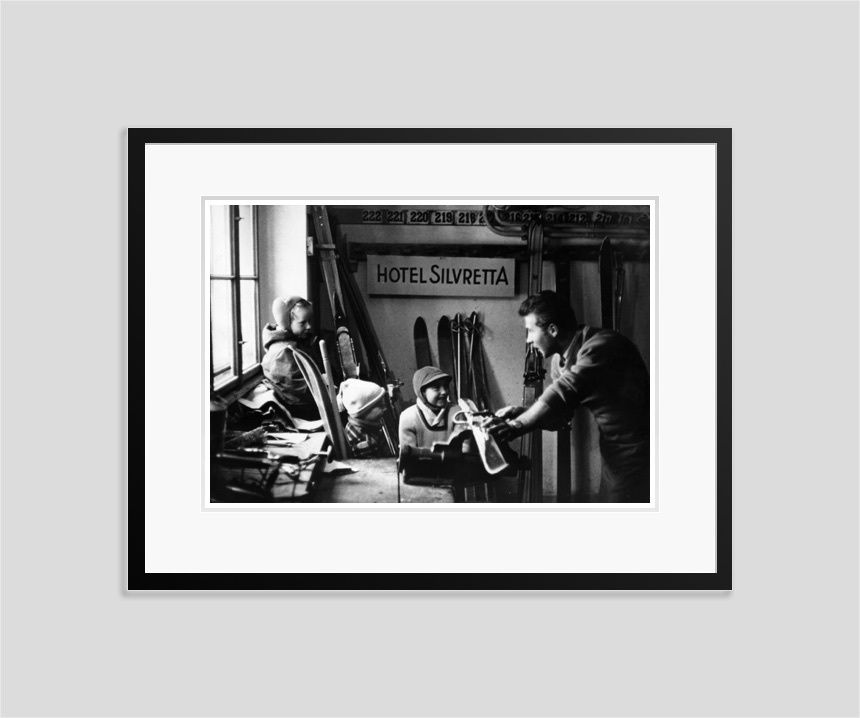 'Ski Craft' 1955 Oversize Silver Gelatin Print Framed In Black