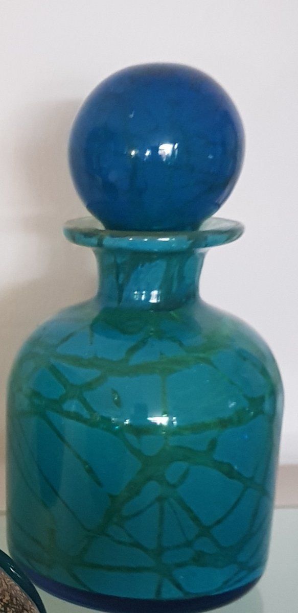 Vase And Carafe Set By Michael Harris For Mdina, 1970s, Set Of 3 photo for sale
