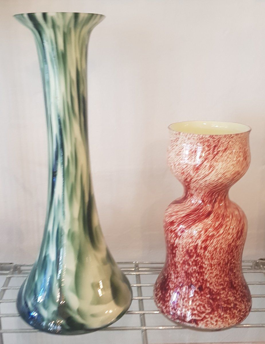 Opaline Marble Vases By Erich Jachmann For Wmf, 1930s, Set Of 2