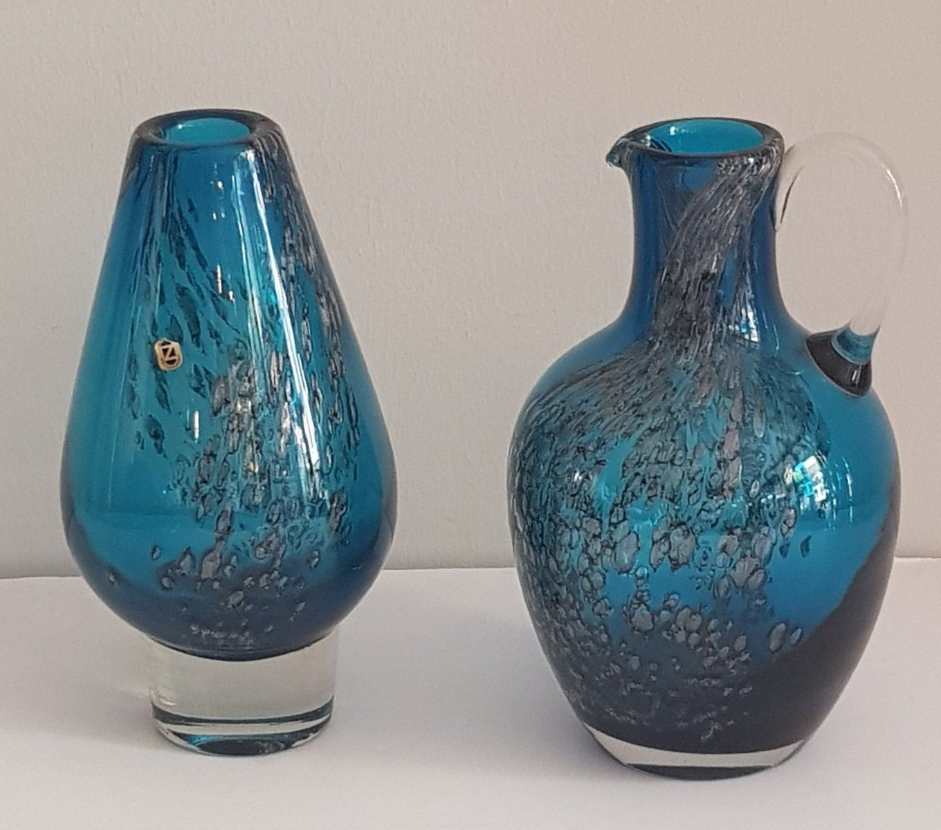 Florida Glass Vases By Löffelhardt For Zwiesel, 1970s, Set Of 2