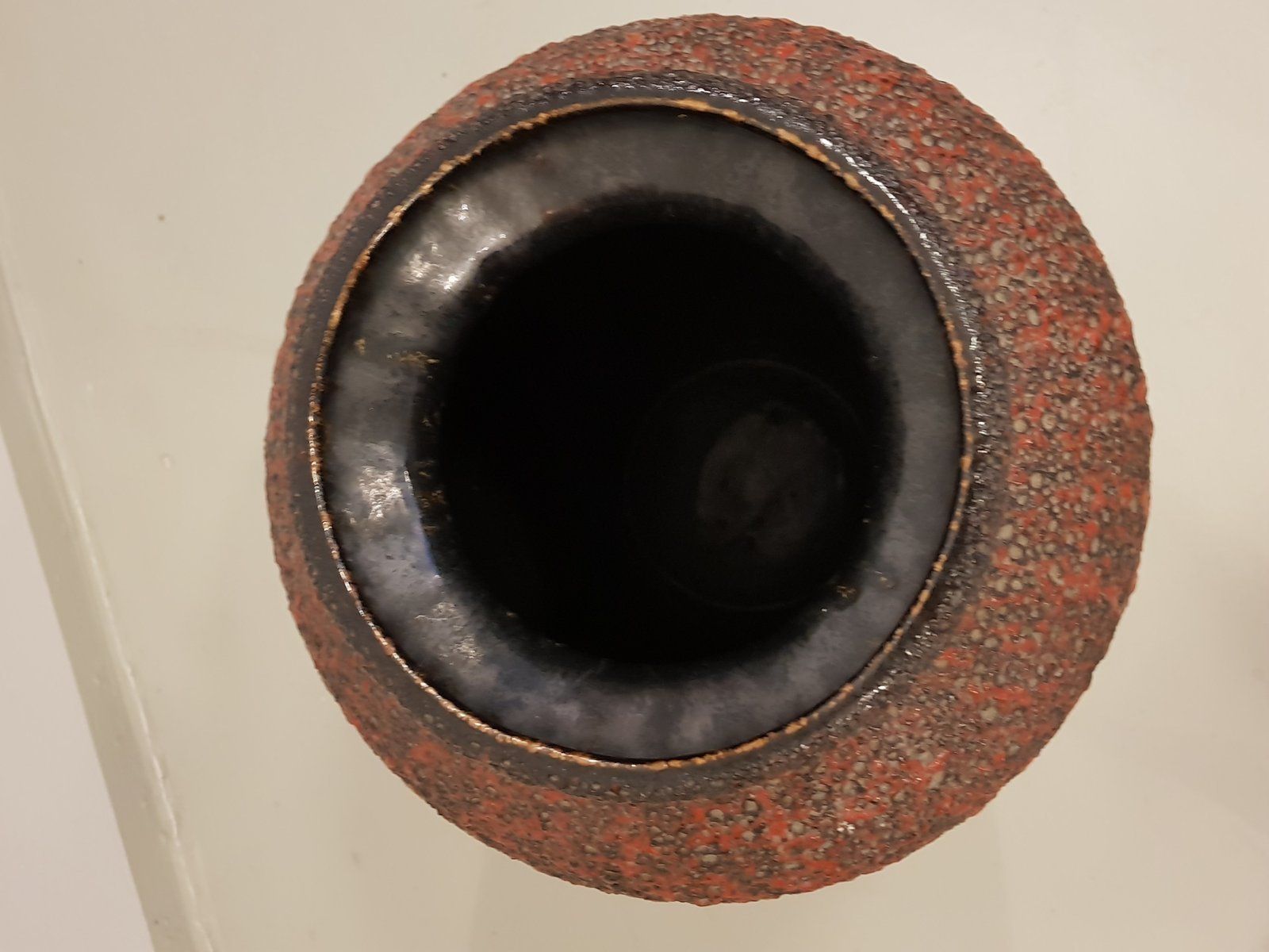 German Ceramic Fat Lava Floor Vase From Wilhelm Fohr, 1970s photo furniture