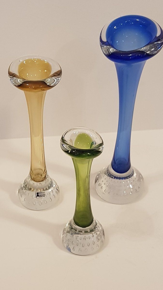 Scandinavian Vases By Bo Borgstrom For Aseda, 1960s, Set Of 3