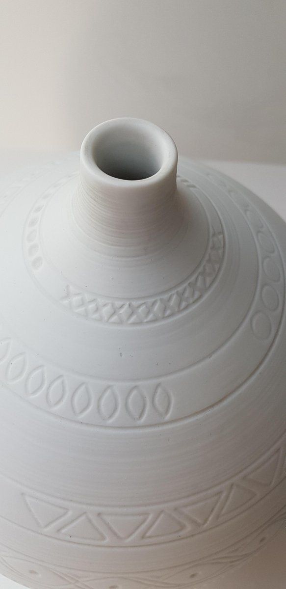 Large Bisque Porcelain Ball Vase By Hans Achtziger For Hutschenreuther, 1960s photo furniture
