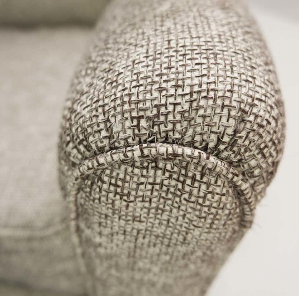 Pair Of Italian Armchairs With Ottomans, New Upholstery photo vinterior