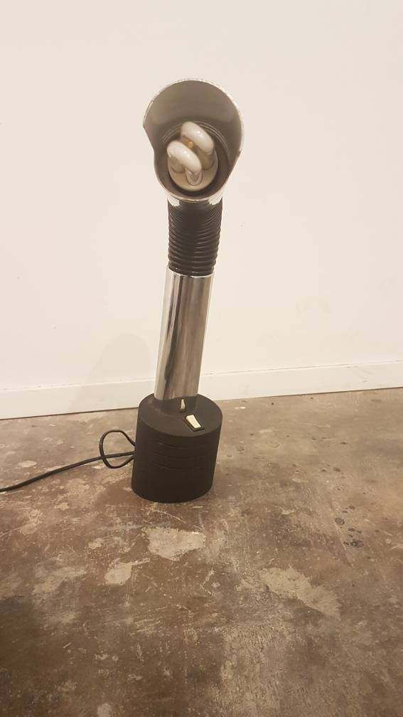 Italian Targetti Sankey 'Elbow' Series Desk Lamp, Chrome And Flexible With Metal Foot, 1970s Space Age Italian Modern photo buy