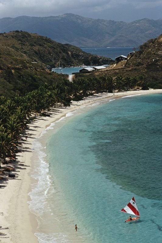 Slim Aarons 'Peter Island, British Virgin Islands' Oversize C Type Print Framed In Perspex