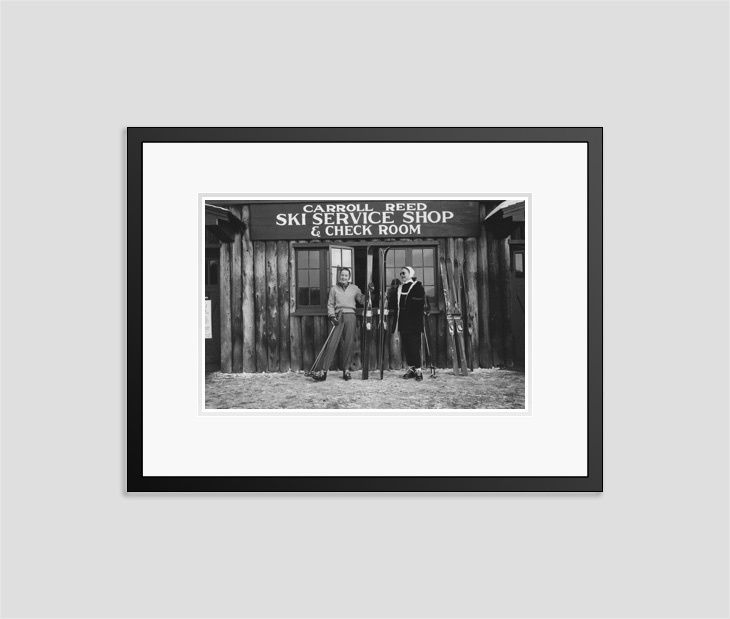 Slim Aarons 'New England Skiing' 1955 Silver Gelatin Print Framed In Black