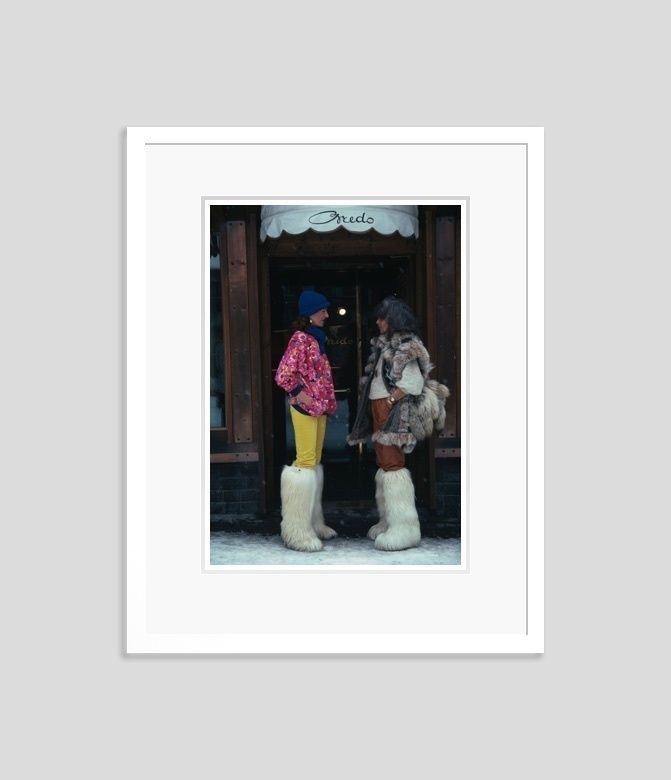 Slim Aarons 'Cortina D’ampezzo' 1982 C Type Print Framed In White