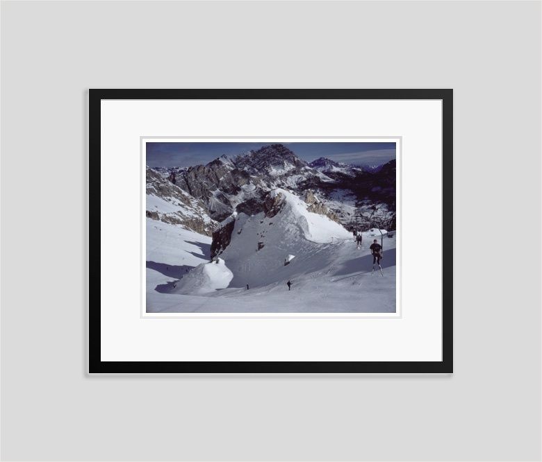 Slim Aarons 'Cortina D’ampezzo' 1962 C Type Print Framed In Black