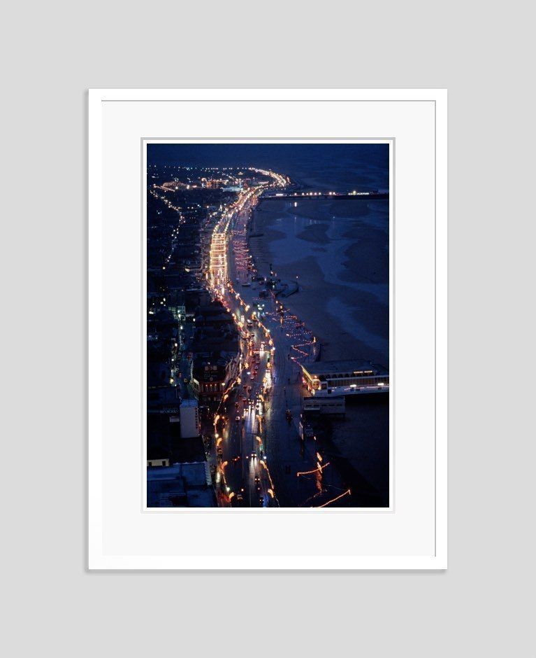 'Golden Mile' Alain Le Garsmeur Blackpool Limited Edition Oversize Archival Pigment Print Framed In Black photo furniture