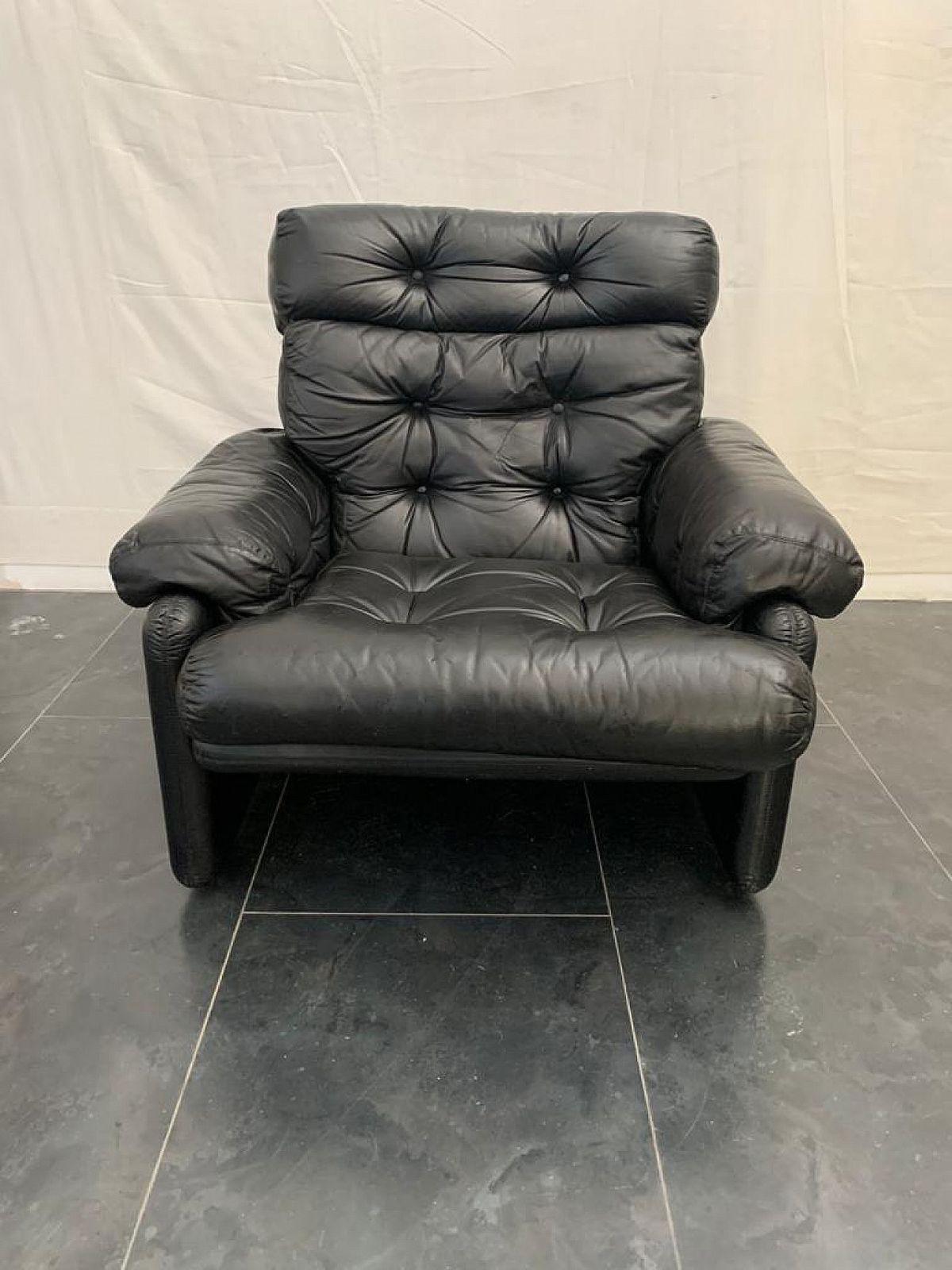 Coronado Armchair By Afra And Tobia Scarpe For B&B Italia, With Footrest photo vintage