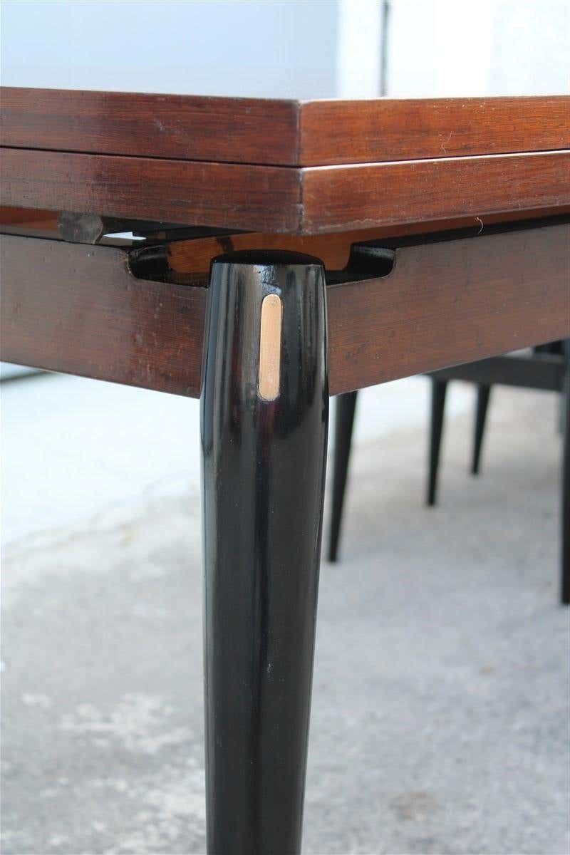 photo for sale Mid Century Dining Room Sets Teak Wood Brass Italian Design Extendable Table