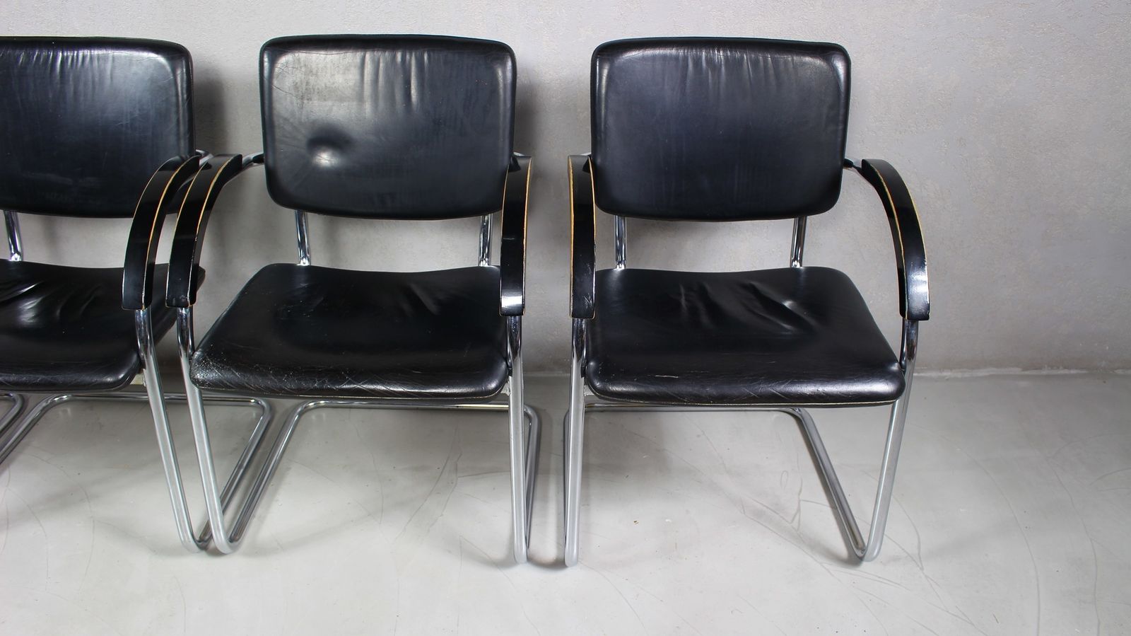 Vintage Tubular Steel Lounge Chair, Set Of 4 photo 979.0