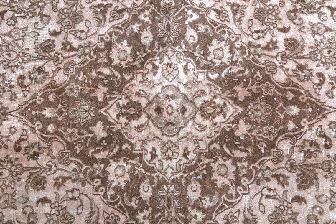 294x377 Cm Rare, Turkish Rug, Oriental, Living Room Area Rug, Rugs, Neutral Hand Knotted, Traditional Wool Rug, Pinkish Faded Brown, Beige photo Textiles
