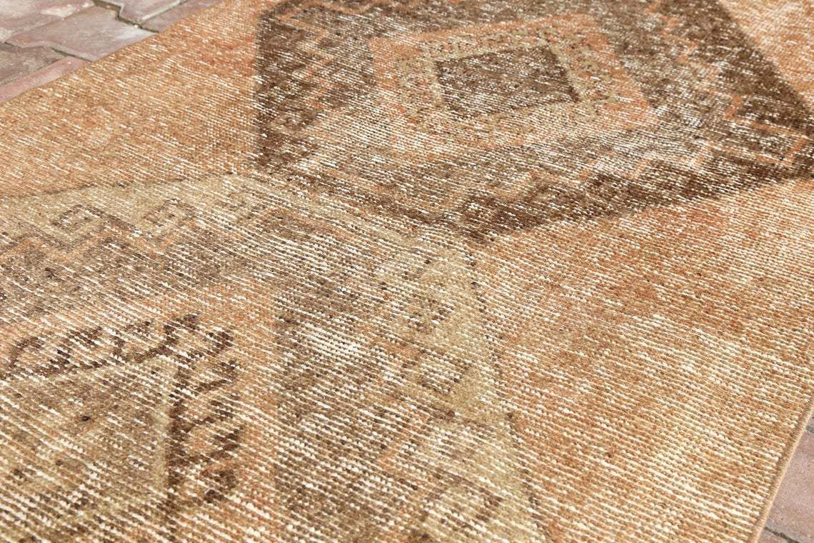 93x330 Cm Turkish Runner Turkish Rug, Runners, Handmade Rugs Runner, Turkey Rug, Rugs, Runner Rug Turkey, Faded Brown, Beige Boho Chic photo Textiles