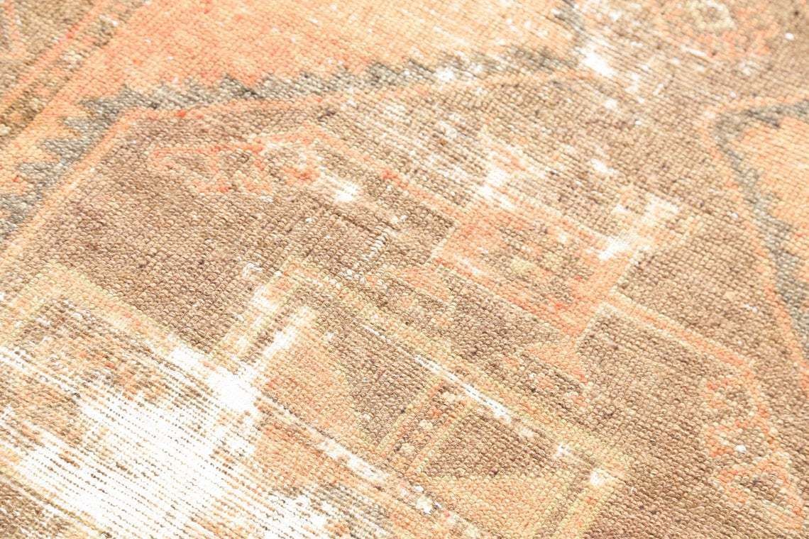 97x350 Cm Runner Rug Orange, Turkish Runner Rug, Oushak Rug, Vintage Runner Rug, Hallway Runner, Bohemian Rug, Faded Distressed Boho Luxury photo 323.0