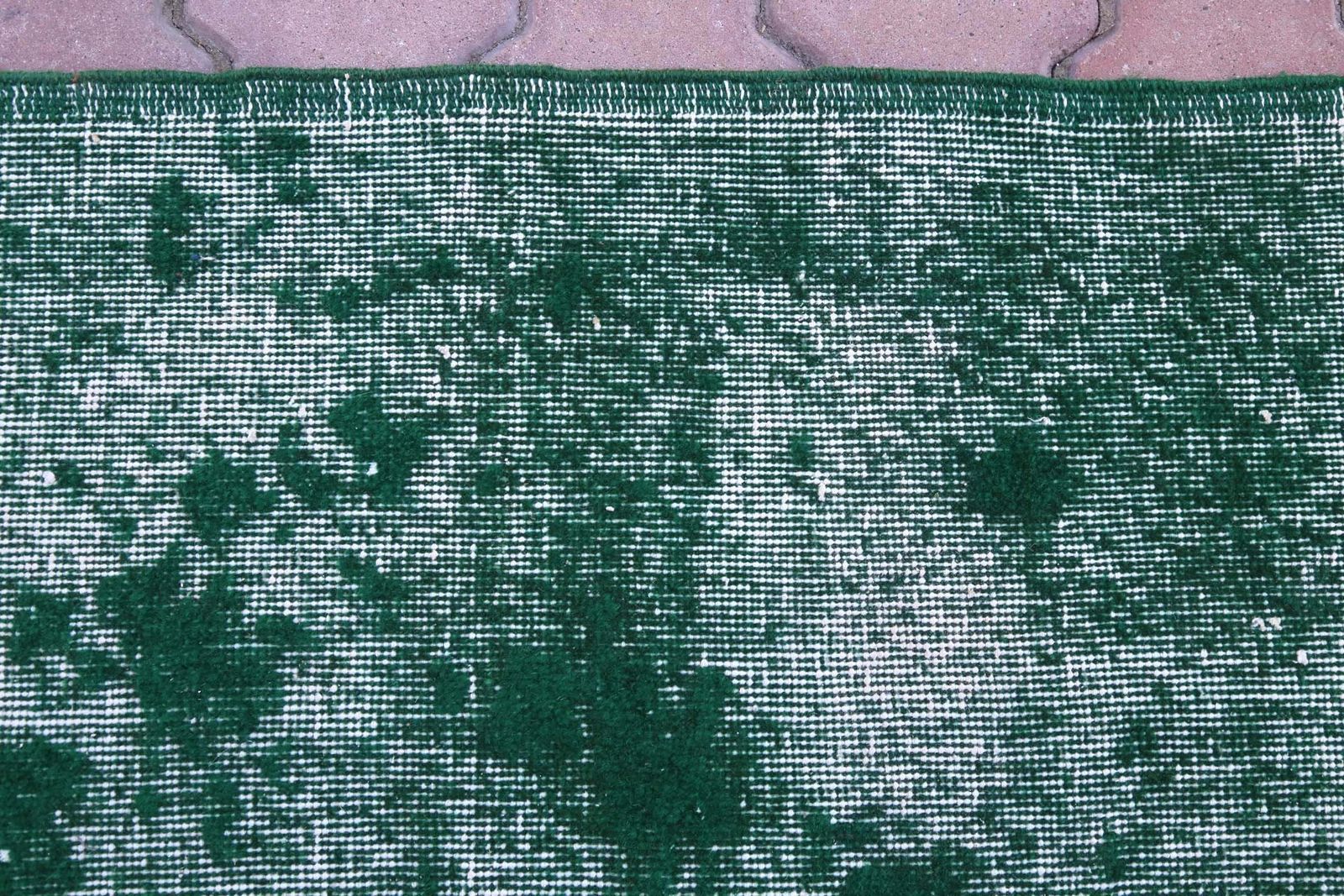 208x338 Cm Turkish Rug, Distressed, Oushak, Green, Area Rug, Wool Rug, Oriental Rug, Home Decor, Turkey Rug, Green Rug, Floral photo 700.0