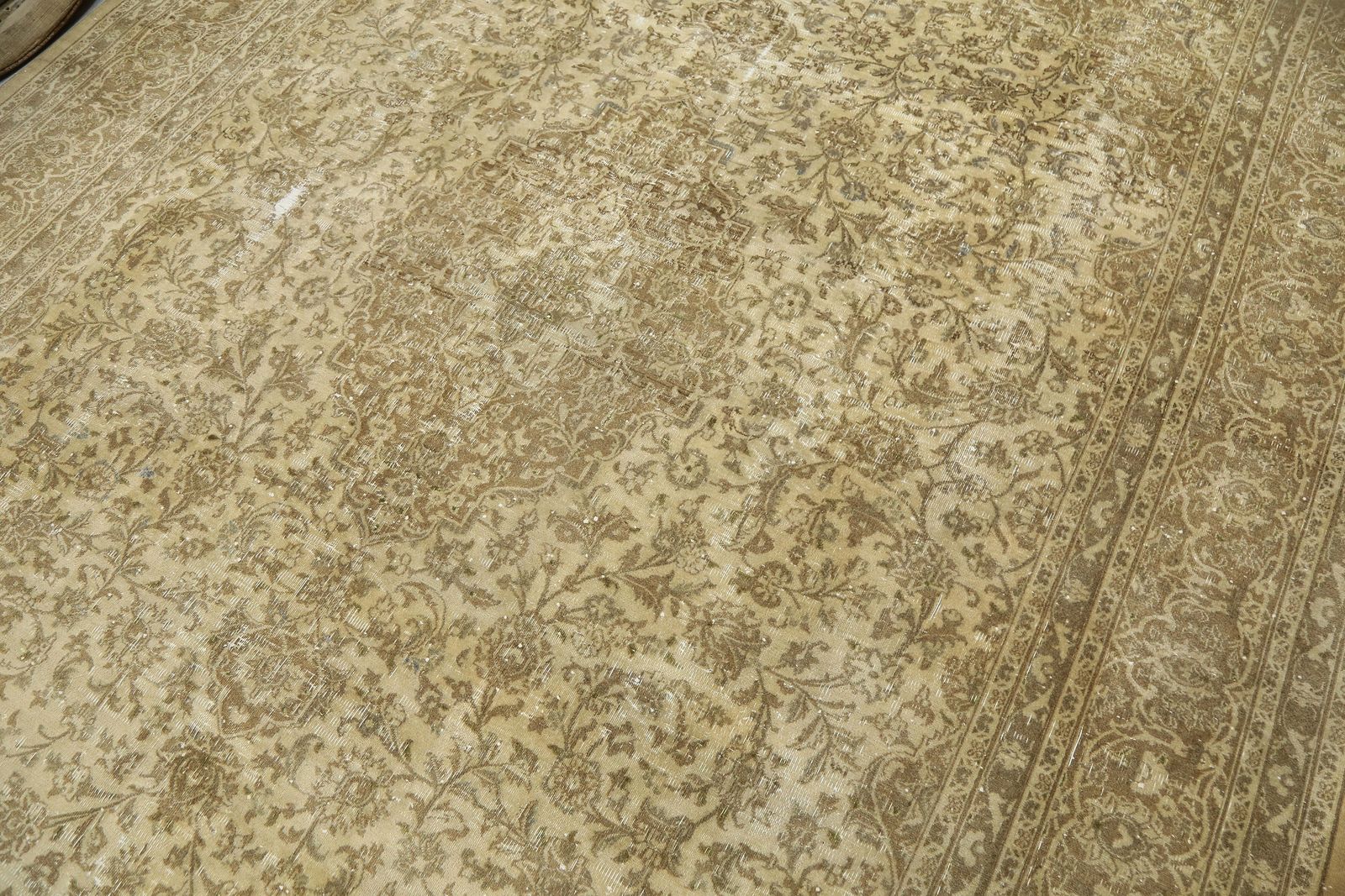 300x385 Cm Turkish Rug, Vintage Rug, Area Rug, Oriental, Floral, Hand Knotted, Wool Rug, Bohemian, Beige, Brown, Gold, Tan, Floral, Rugs photo vintage