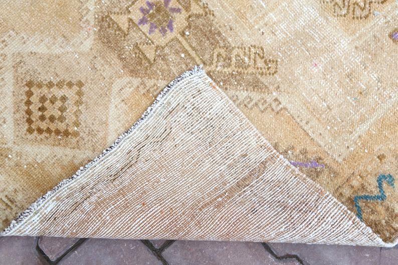 Runner Rug, Vintage Rugs Runner, Farmhouse Decor, Beige, Gold, Runner Rug, Hallway Runner, Faded, Beige Neutral, Rugs, Geometric photo buy