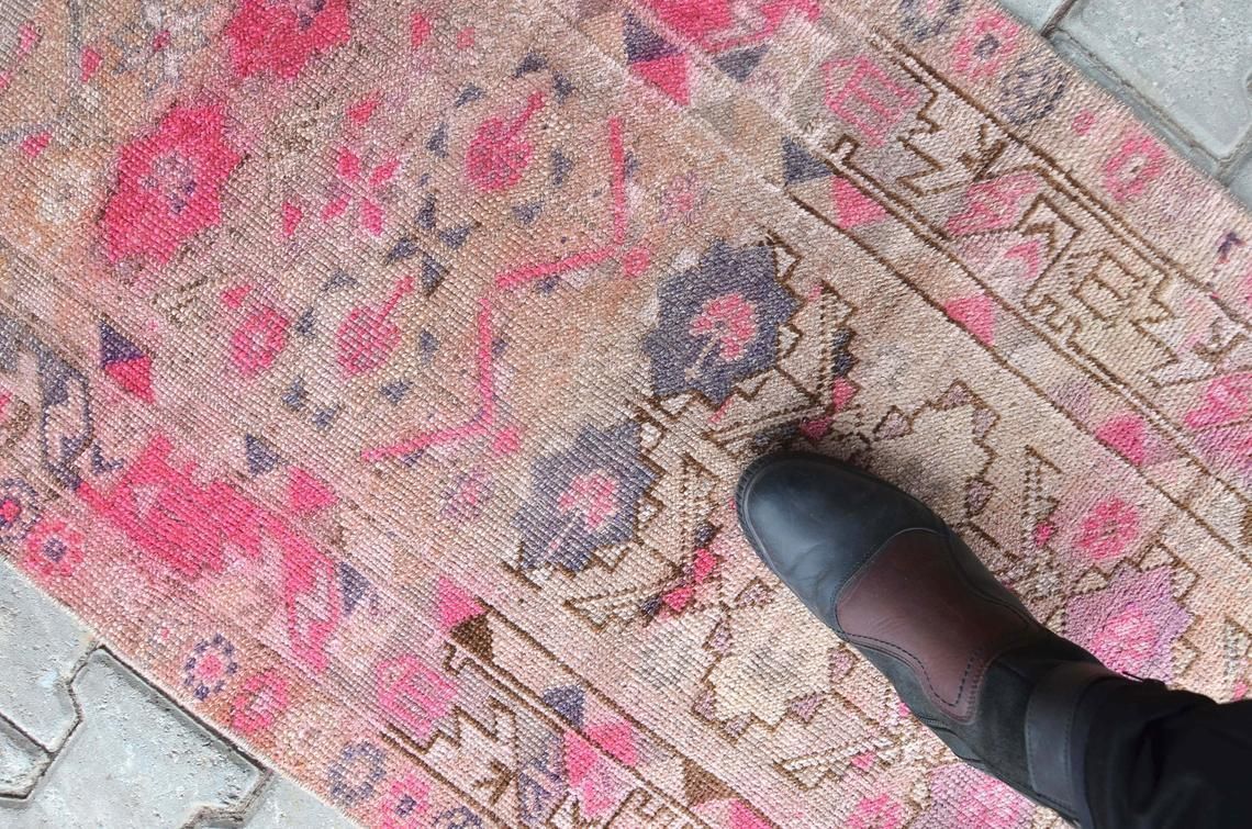 2'6x10'2 Ft, Turkish Runner Rug, Tribal Rug, Farmhouse Rug, Vintage Rug, Rug Runner, Wool Rug, Vintage Rug, Handmade Rug, Rustic Home Decor photo vintage