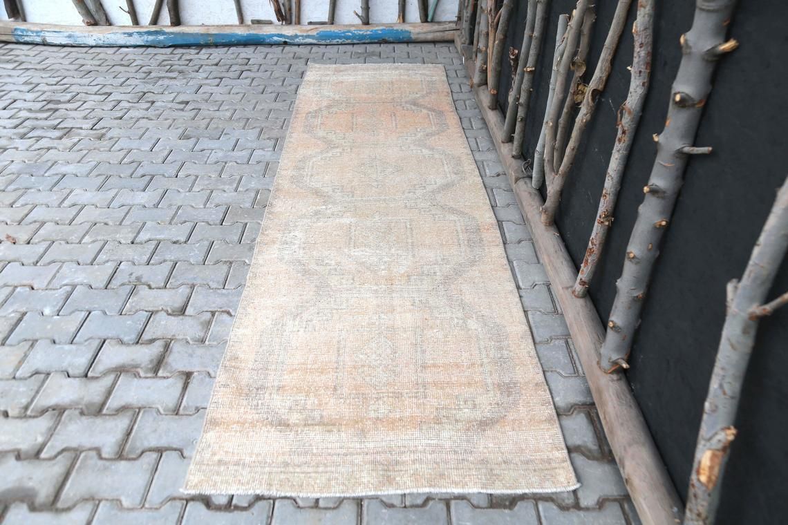 3'1x11 Ft, Rug Runner, Turkish Rug, Authentic Rug, Farmhouse Decor, Vintage Rug, Wool Rug, Bohemian Rug, Home Decor, Oushak Rug, Handmade photo Textiles