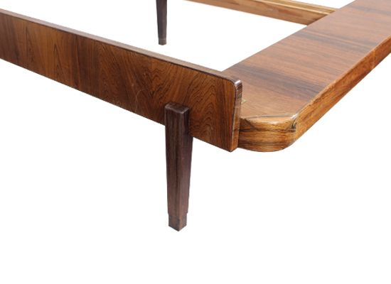 1960s Danish Rosewood And Brass Double*Bed photo for sale