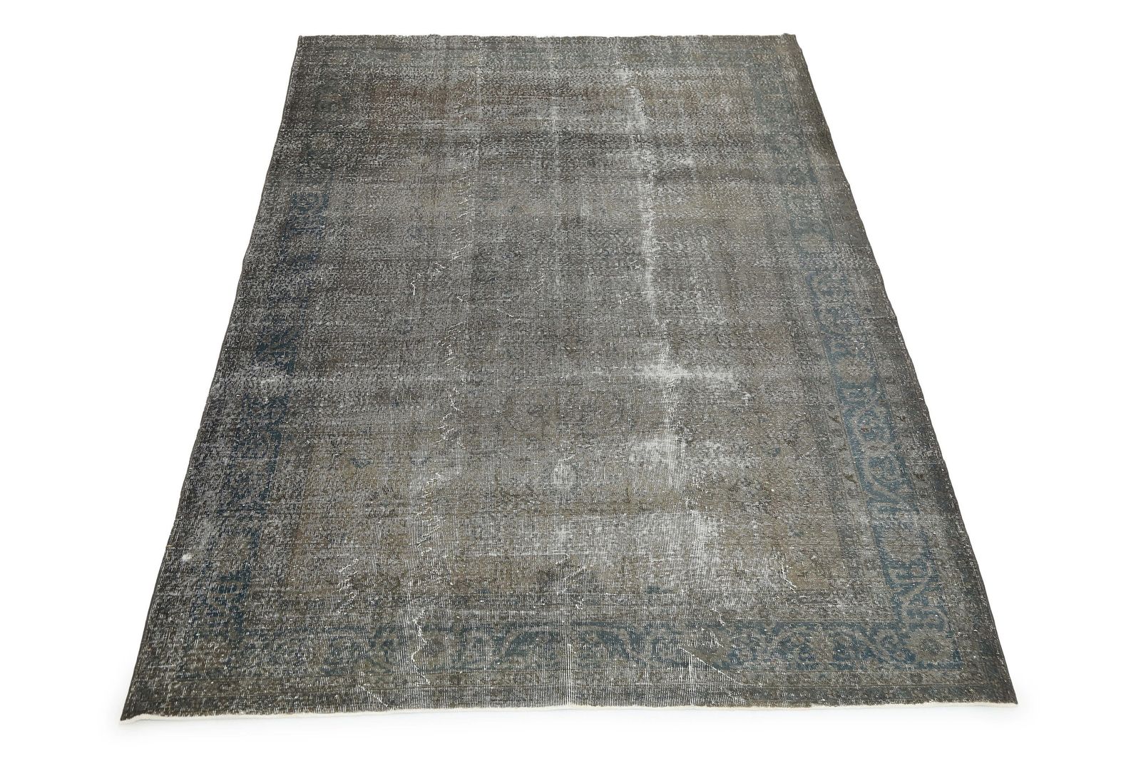 Gray Turkish Vintage Rug, Oushak Rug, Area Rug, Wool Rug, Oriental, Beige, Grey Teal