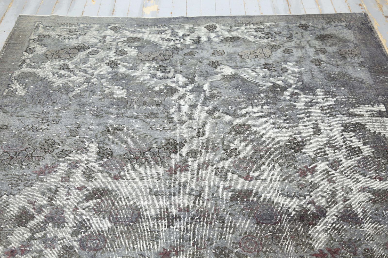 Handmade Turkish Rug, Gray Anatolian Rug, Oushak Rug, Grey Area Rug, Carved Wool Rug, Natural photo 516.0