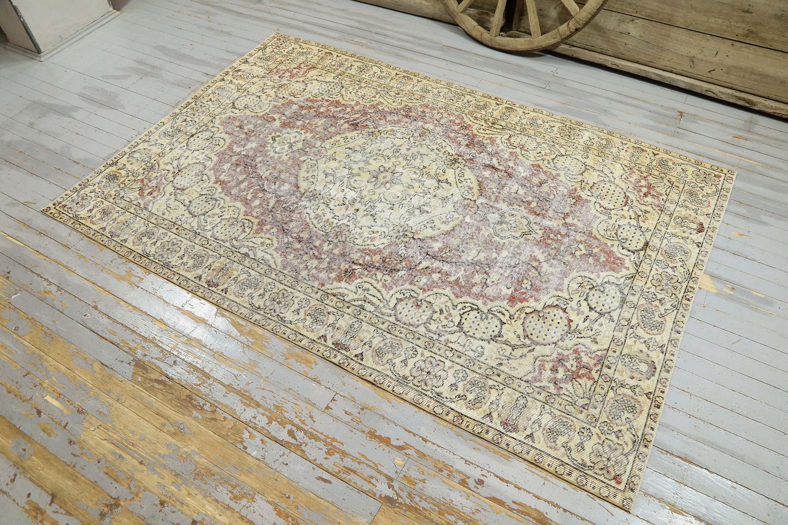 Turkish Rug, Area Oushak Vintage Rug, Turkey Rug, Beige Faded Orange, Turkish Carpet, Traditional Rug, Living Room Rug, Oriental photo Textiles
