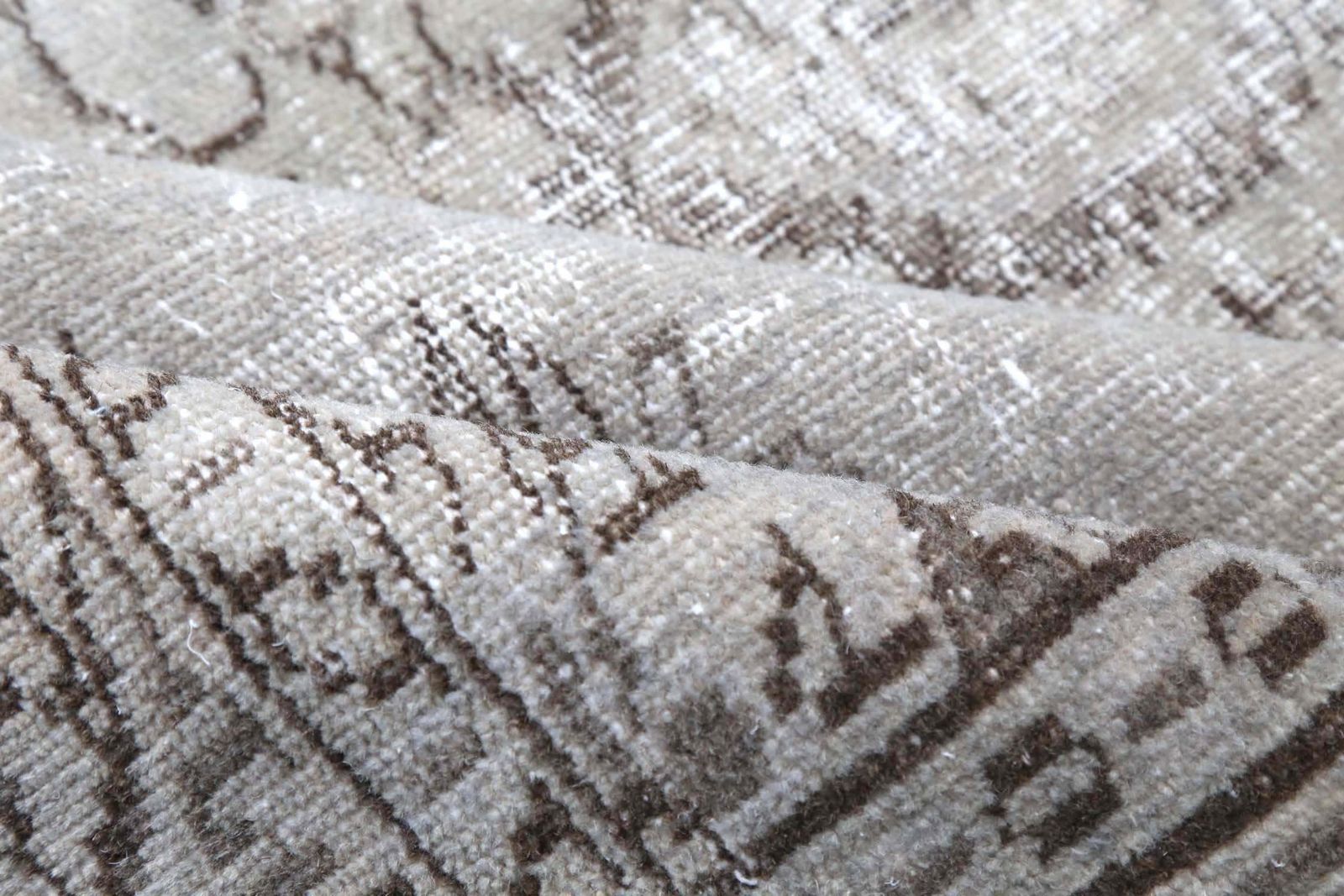 photo for sale Turkish Vintage Oushak Floral Area Rug, Wool, Natural Grey Farmhouse Decor, Living Room Rug, Handmade, Faded Beige, Neutral Gray