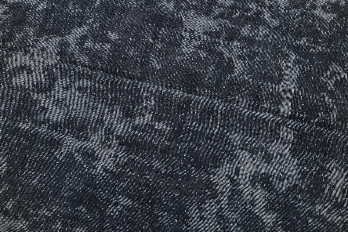 7x10.8 Distressed Black Dark Blue Vintage Turkish Faded Rug, Oushak Rug, Farmhouse Decor, Home Decor, Wool Rug, Area Rug, Modern, Decor photo 584.0