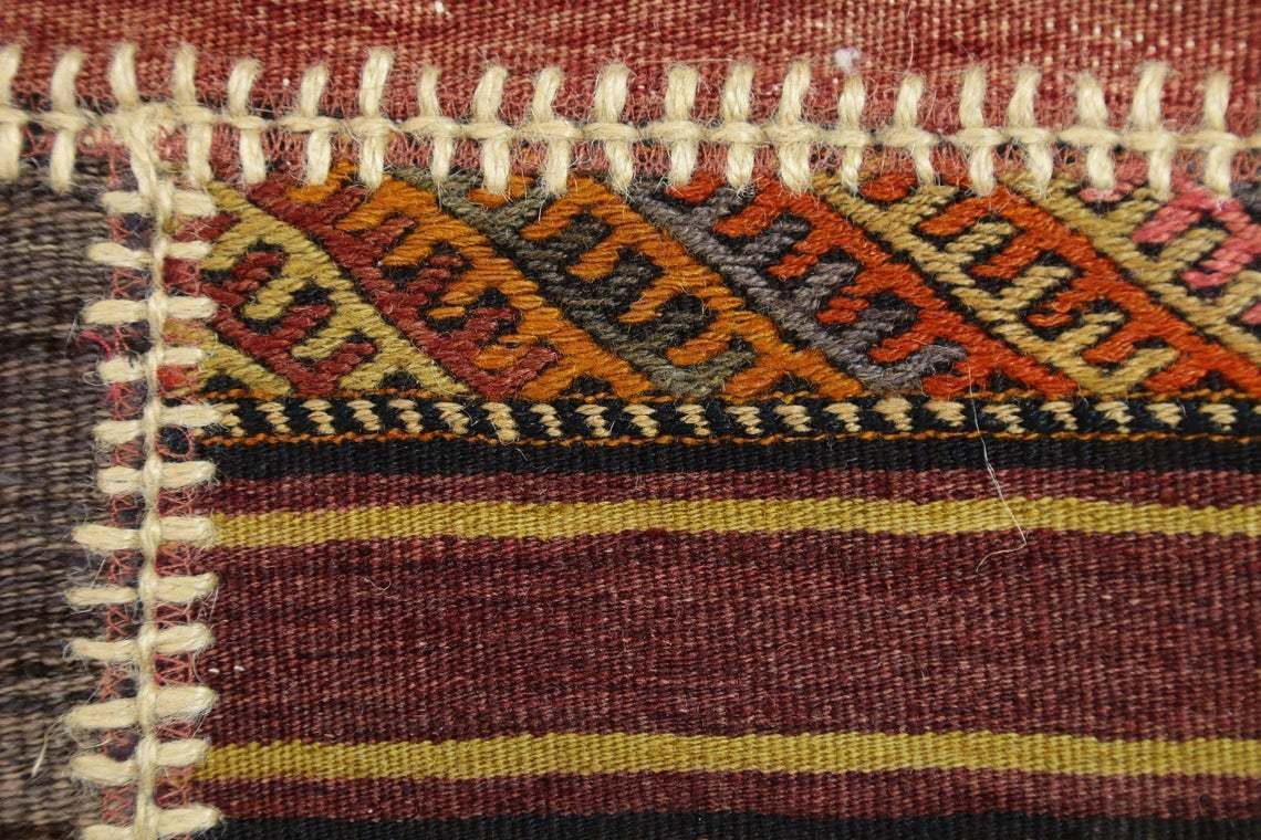 6.4x10.2 Kilim Flatweave Patchwork Rug, Authentic Antique Rug, Turkish Area Rug, Home Decor, Rare, Boho, Turkey, Tribal Rug, Geometric Rug photo vinterior