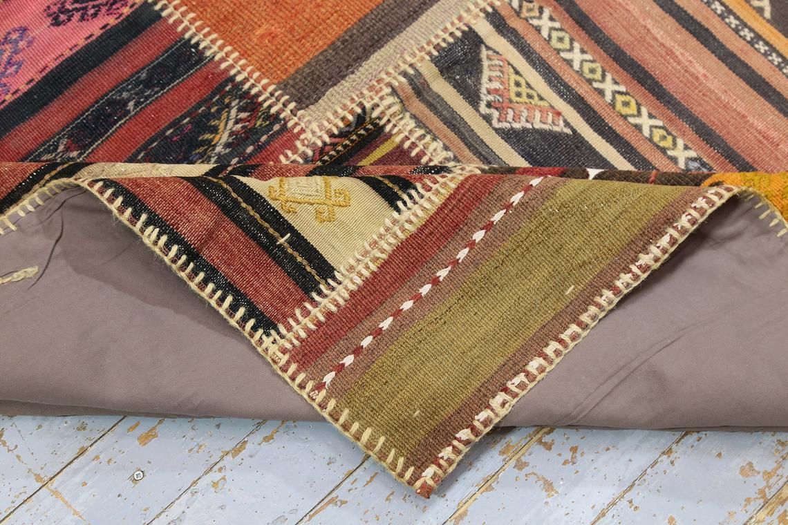 photo furniture 6.4x10.2 Kilim Flatweave Patchwork Rug, Authentic Antique Rug, Turkish Area Rug, Home Decor, Rare, Boho, Turkey, Tribal Rug, Geometric Rug