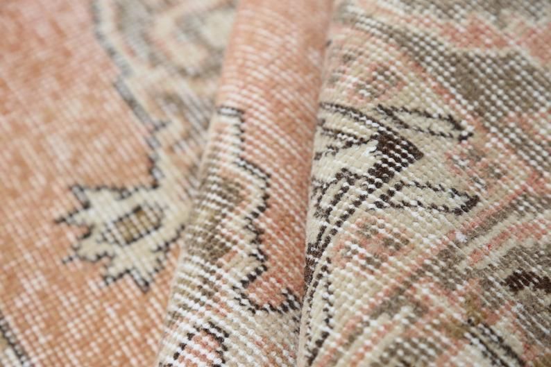 photo furniture 3.7x6.8, Turkish Rug, Wool Rug, Area Rug, Oushak Rug, Rugs, Anatolian Rug, Hand Knottted Rug, Traditional Rug, Designer Rug, Orange Rug, Rug